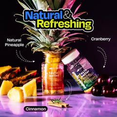 Taste the Sweet Spot Pineapple Probiotics pineapple image highlights natural flavor.