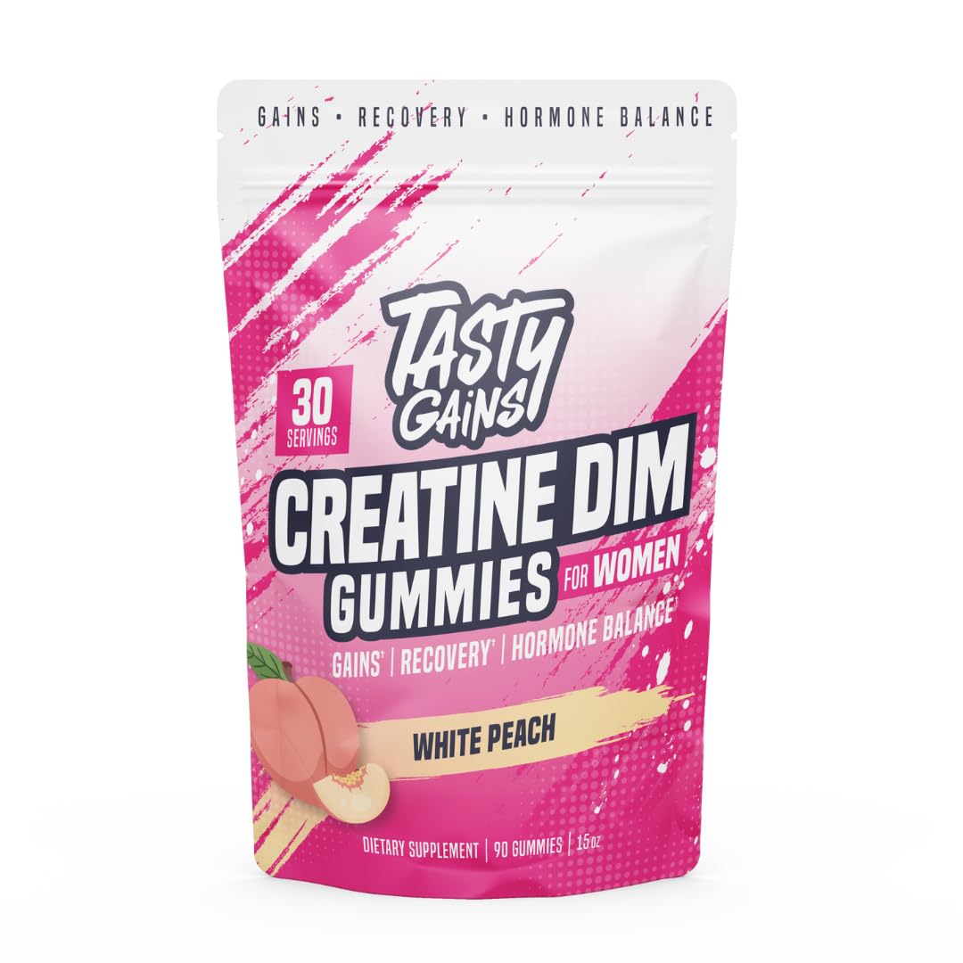 TASTY GAINS creatine gummies for women with 3g serving support lean muscle