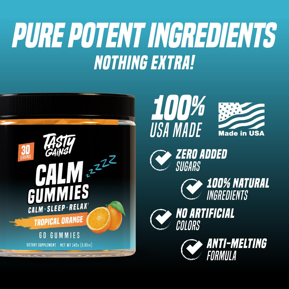 TASTY GAINS magnesium gummies kids use for gentle sleep support