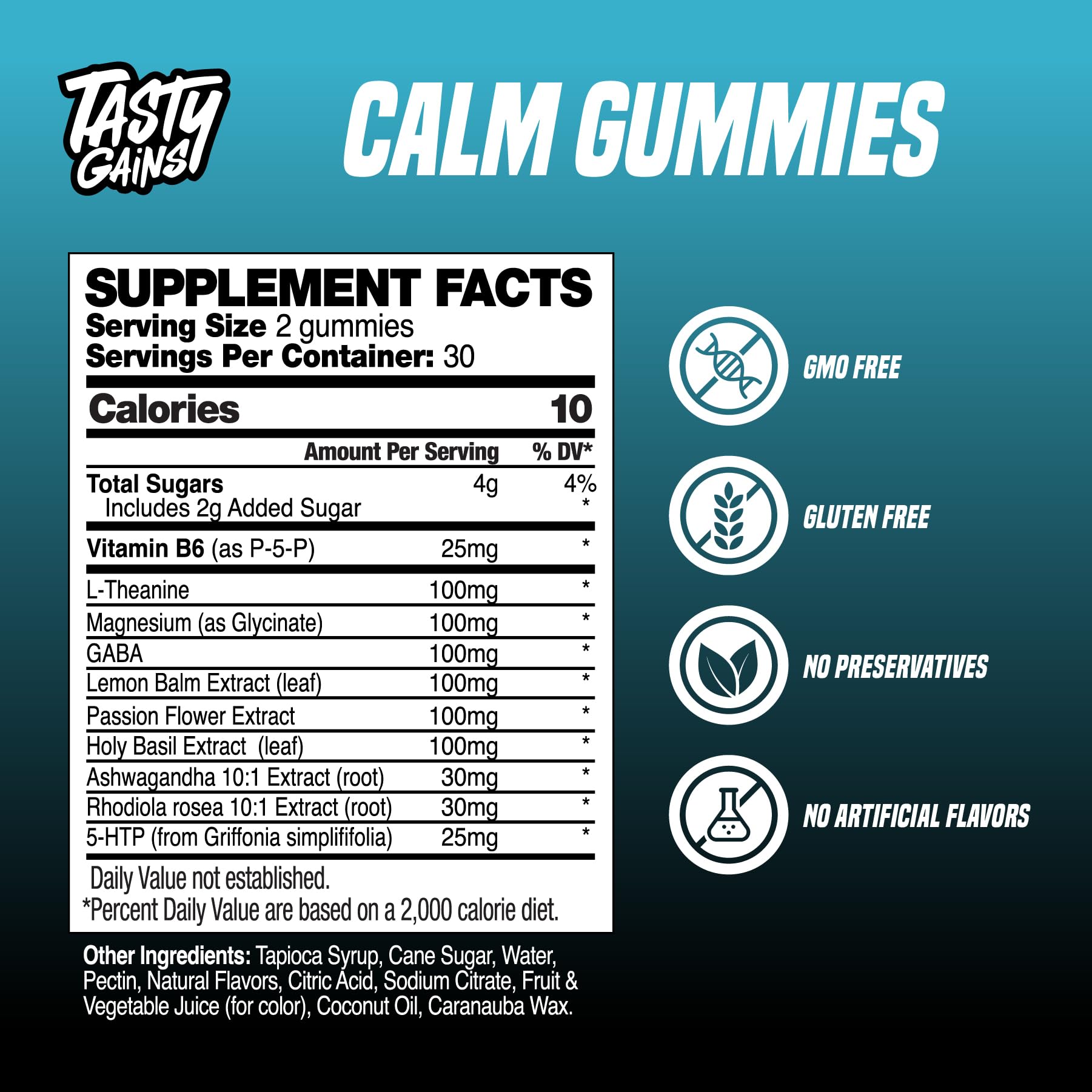 TASTY GAINS magnesium gummies providing daily heart and muscle comfort