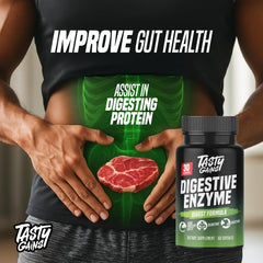 TASTY GAINS bloating relief after meals image showing post-meal comfort
