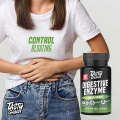 TASTY GAINS two-capsules daily serving demonstrates convenient digestion support