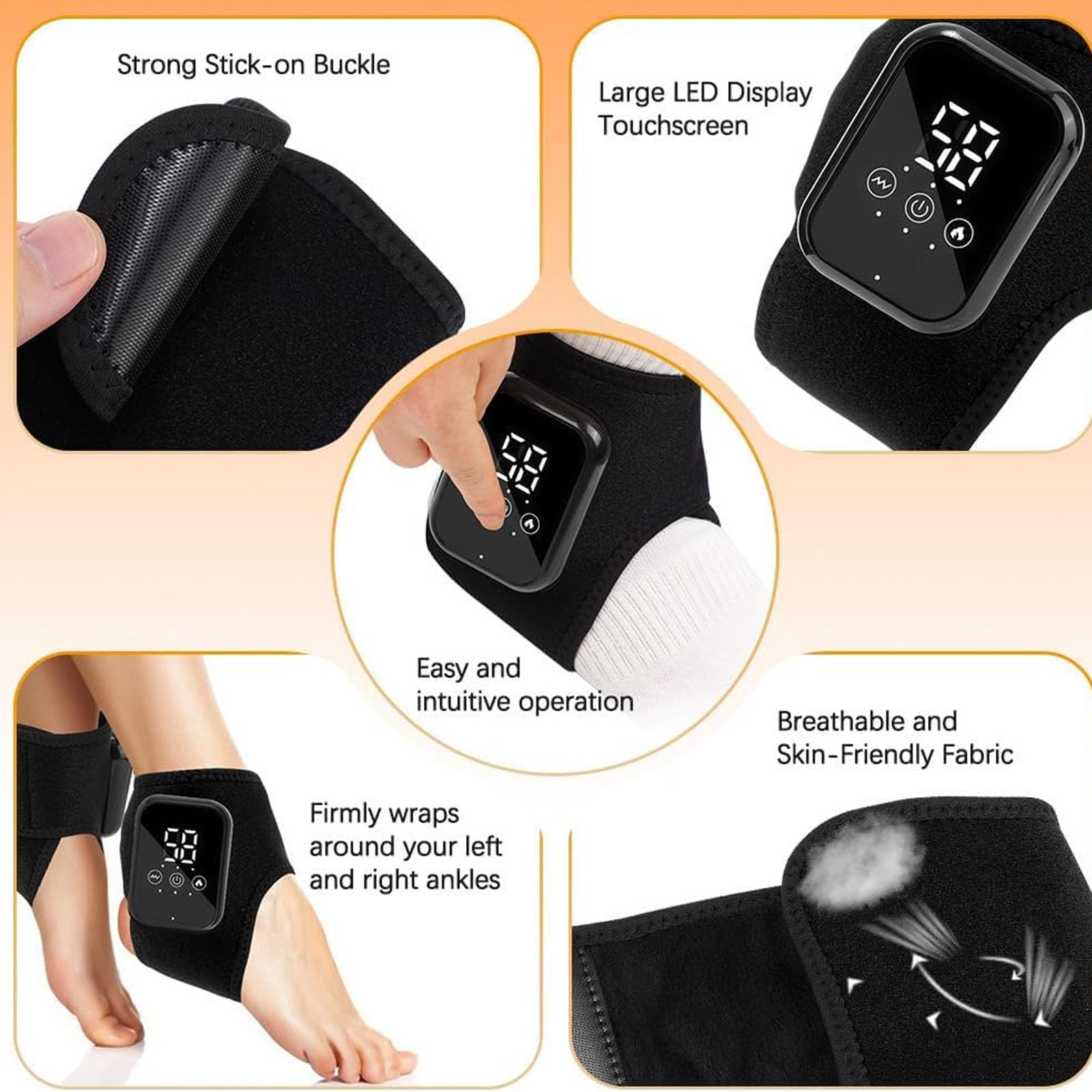 Tasunte FootRenew travel-friendly design shown for on-the-go relief.