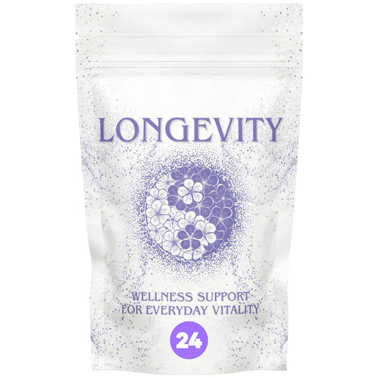 TAT2 Longevity patch on the back of the neck for daily balance and focus.