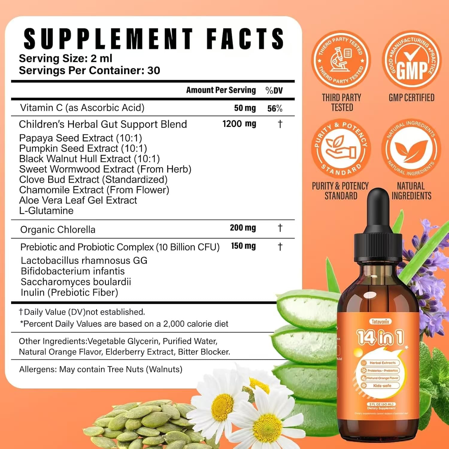 Tatavonix dosage dropper demonstrates simple administration for all ages