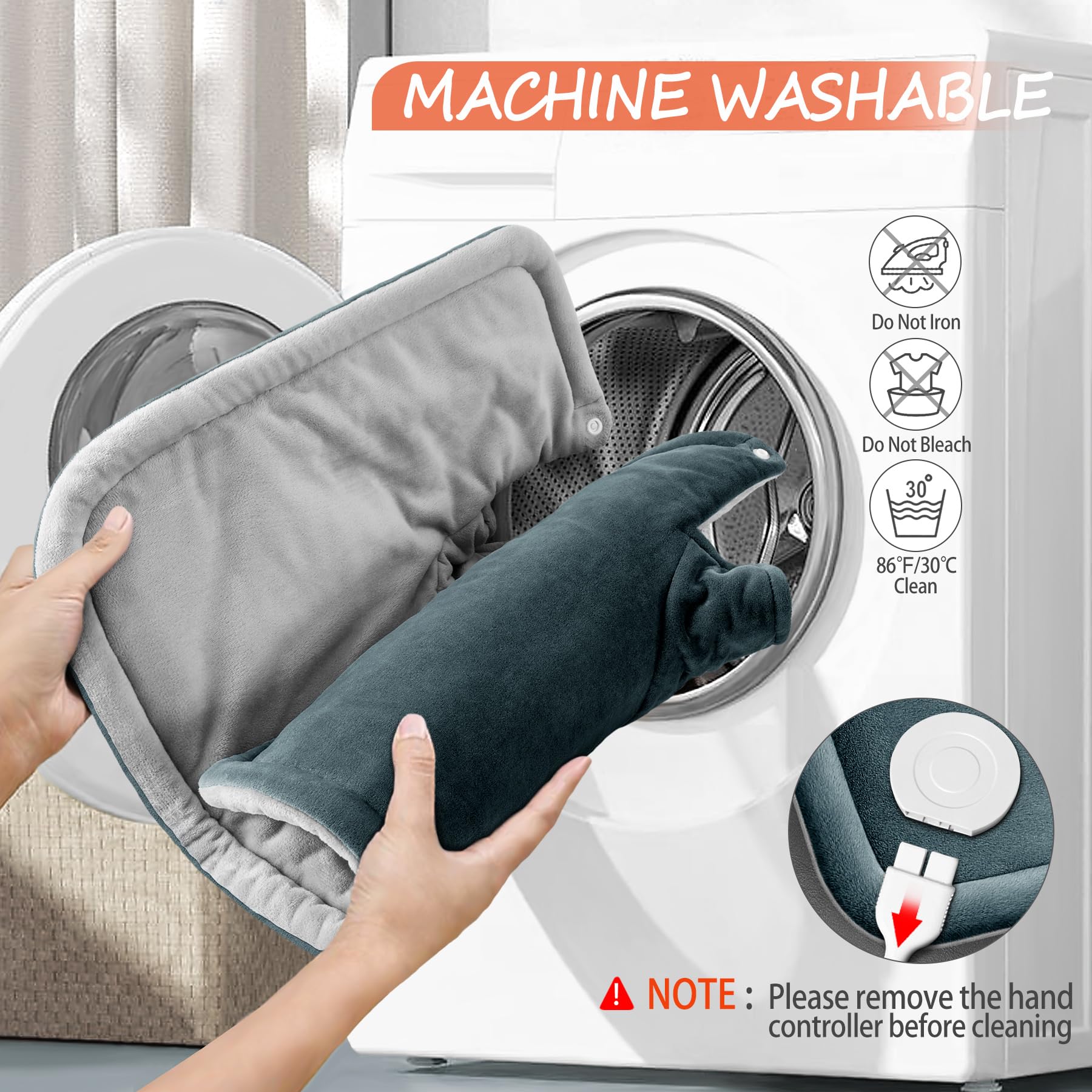 Tatfu full-body heating pad cover provides warmth across back and legs.