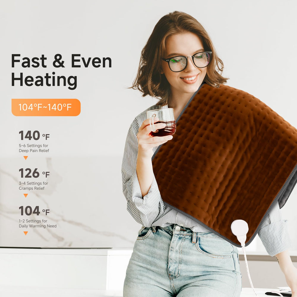 TATOWN XXXL heating pad velvet cover close-up for cozy contour