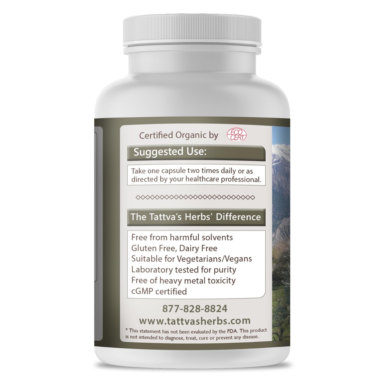 Tattva's Herbs Boswellia Serrata uses supercritical CO2 extraction for full-spectrum extract.