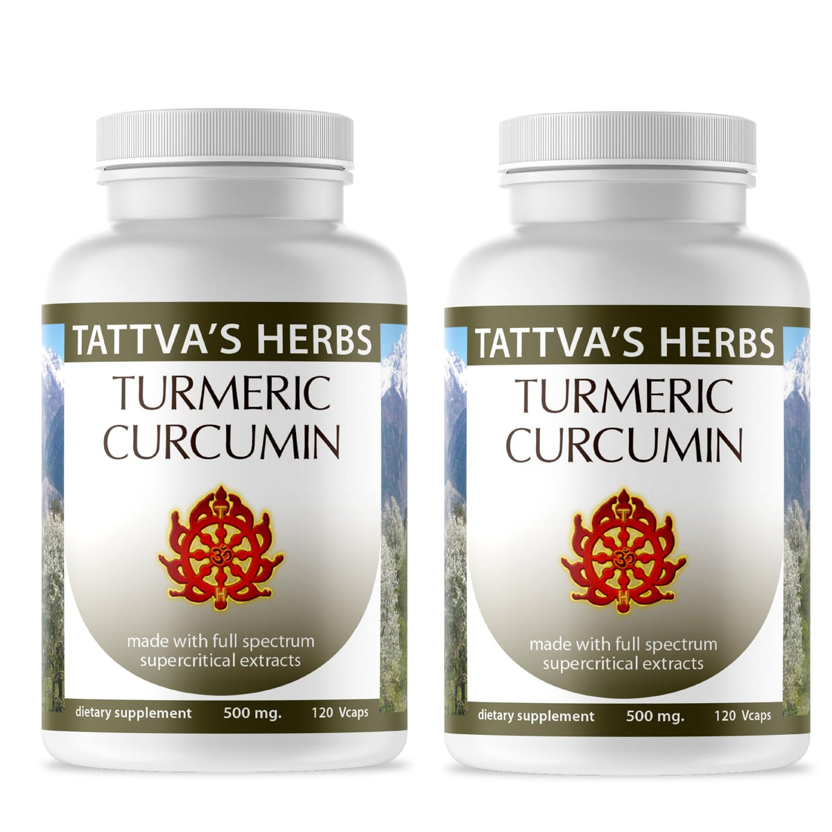 Tattva's Herbs turmeric-curcumin bottle for high-potency antioxidant support