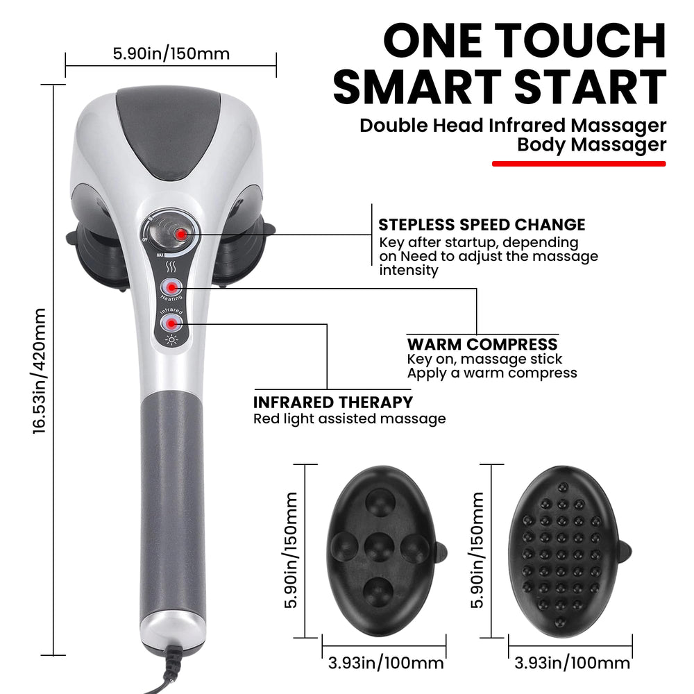 Taurus Dallas massager with ergonomic handle enables secure, one-handed operation