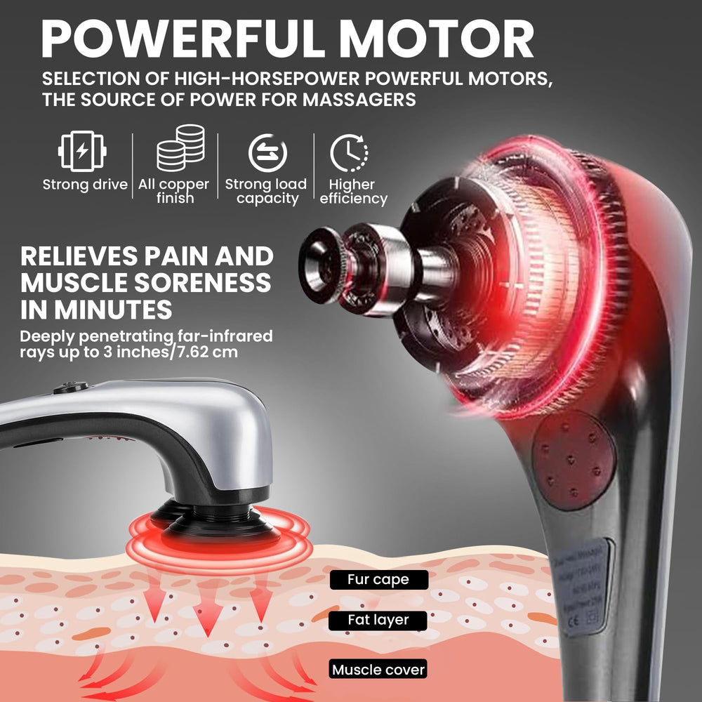 Taurus Dallas massager heat function delivers soothing warmth during massage sessions