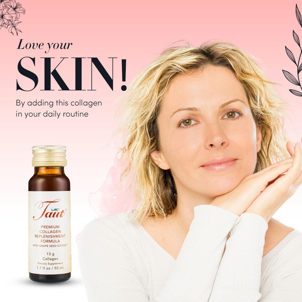 TAUT Liquid Collagen daily doses as part of a skincare ritual