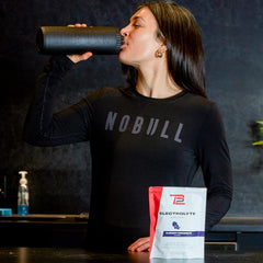 TB12 electrolytes close up of powder and label emphasizing mineral content