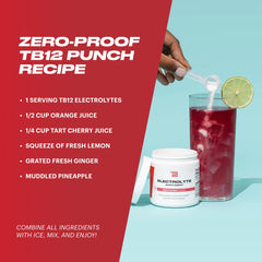 TB12 on-the-go hydration setup with bottle and powder.