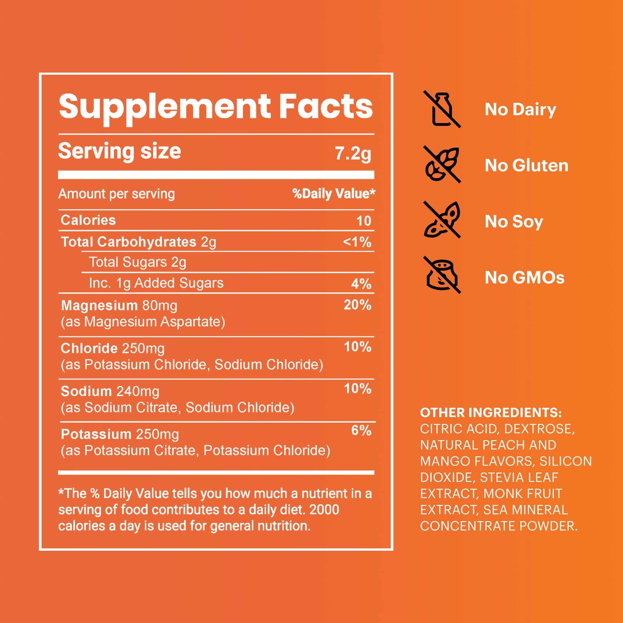 TB12 Electrolytes Peach Mango packaging highlights vegan, clean ingredients.