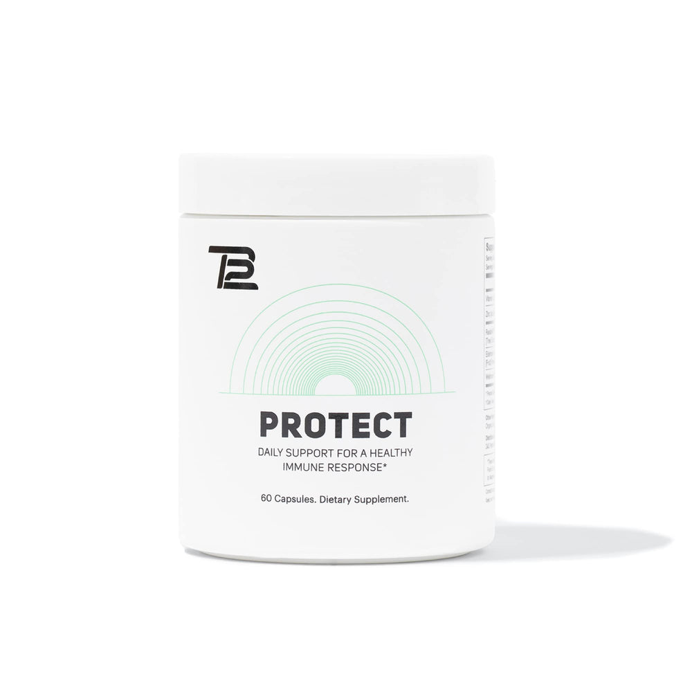 TB12 Protect bottle front view for daily immune support
