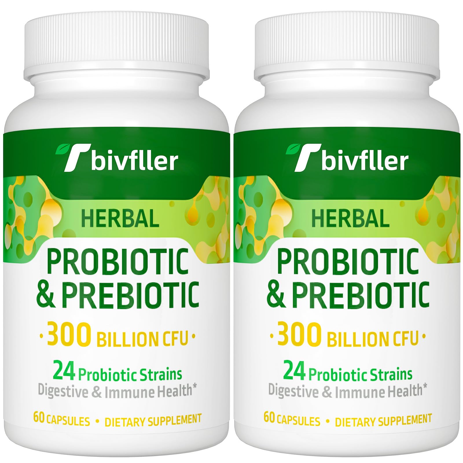 Tbivfller Probiotics bottle pour supports daily gut balance for on-the-go use.