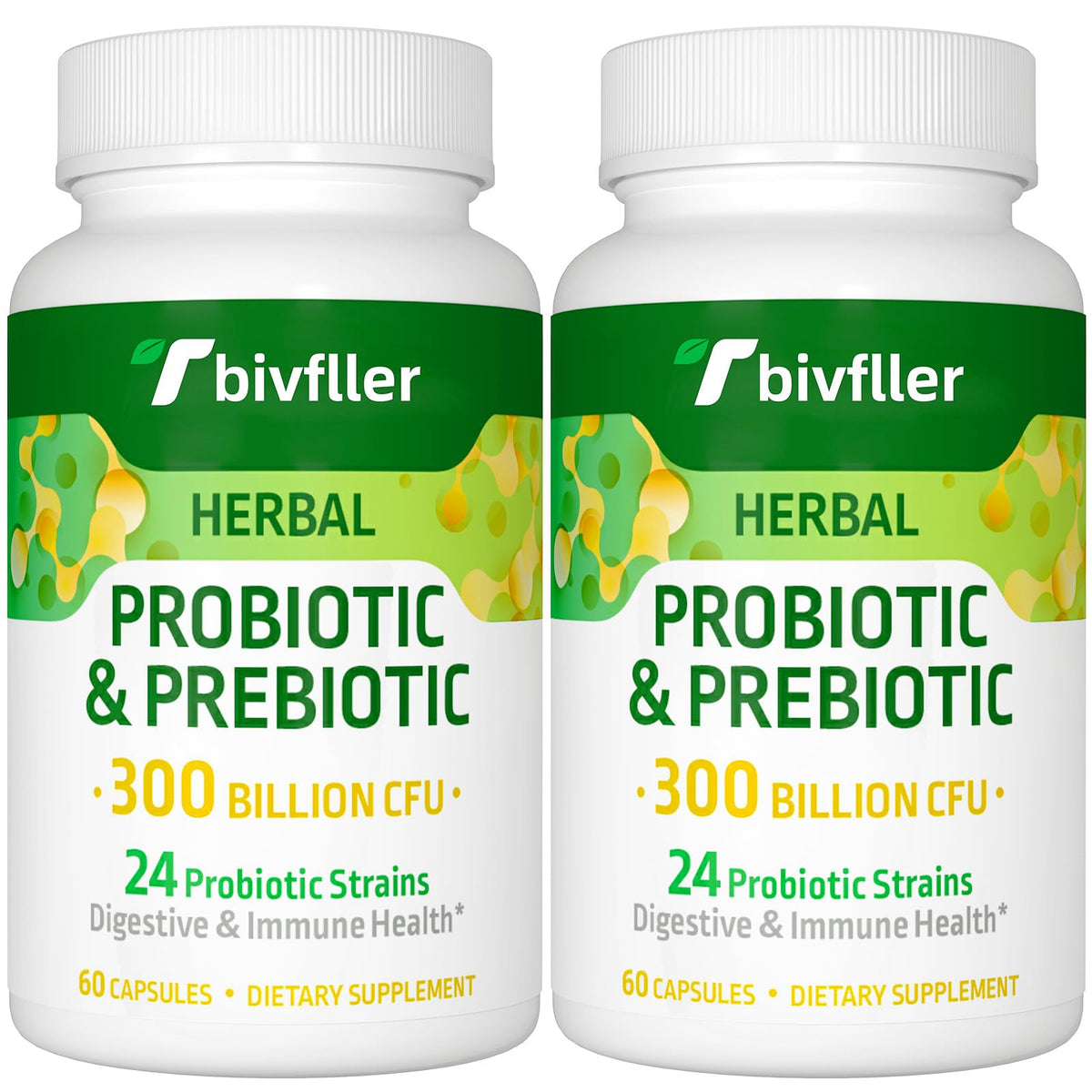 Tbivfller Probiotics bottle pour supports daily gut balance for on-the-go use.