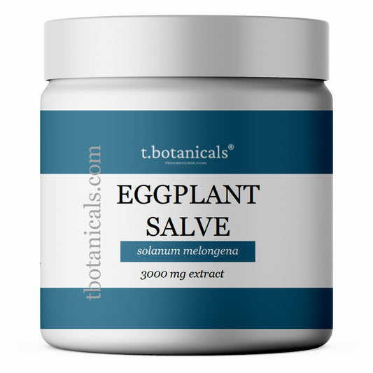 t.botanicals Eggplant Extract Cream bottle showing a broad-spectrum topical formula