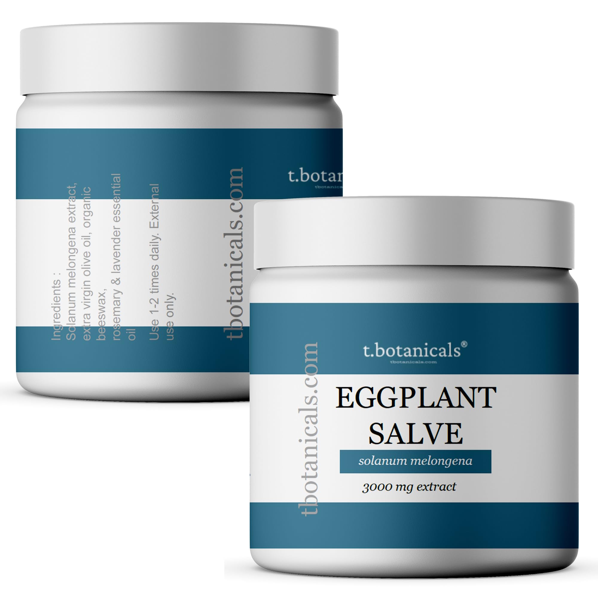tbotanicals Eggplant Extract Cream jar close-up showing smooth texture