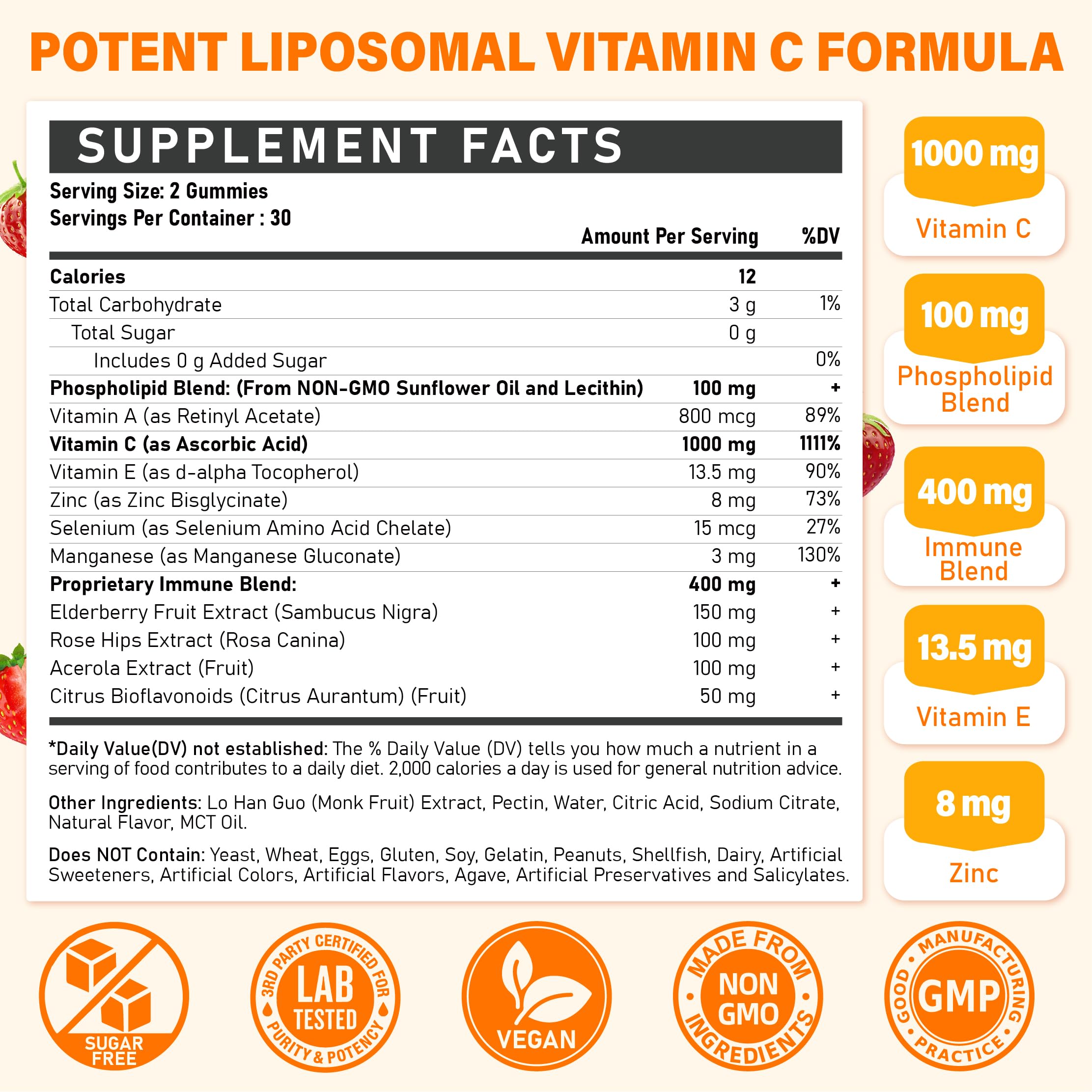 Tcemundry liposomal delivery technology illustration highlights efficient vitamin C absorption.