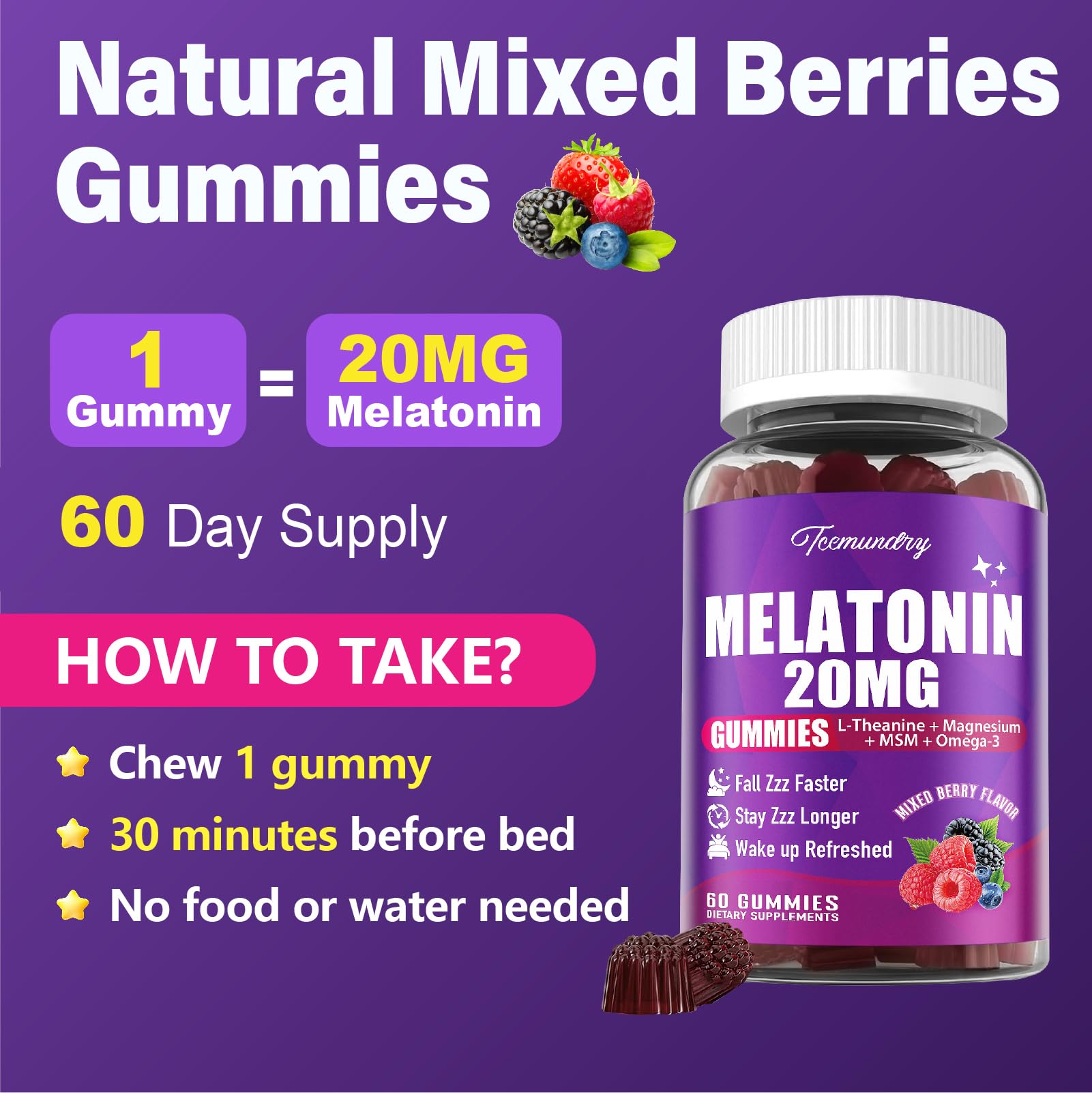 Tcemundry nighttime routine—gummy dispenser for calm evenings.