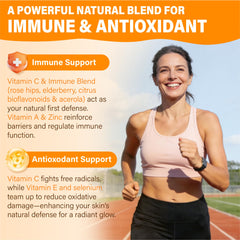 Tcemundry strawberry-flavored gummies offer sugar-free vitamin C convenient for adults.