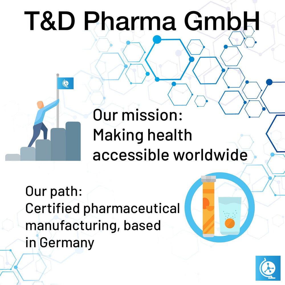 Tablet dissolving in water releasing apple flavor and vitamin B6.