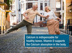 T&D German Calcium D tablet contains 2.5 mcg vitamin D per serving.
