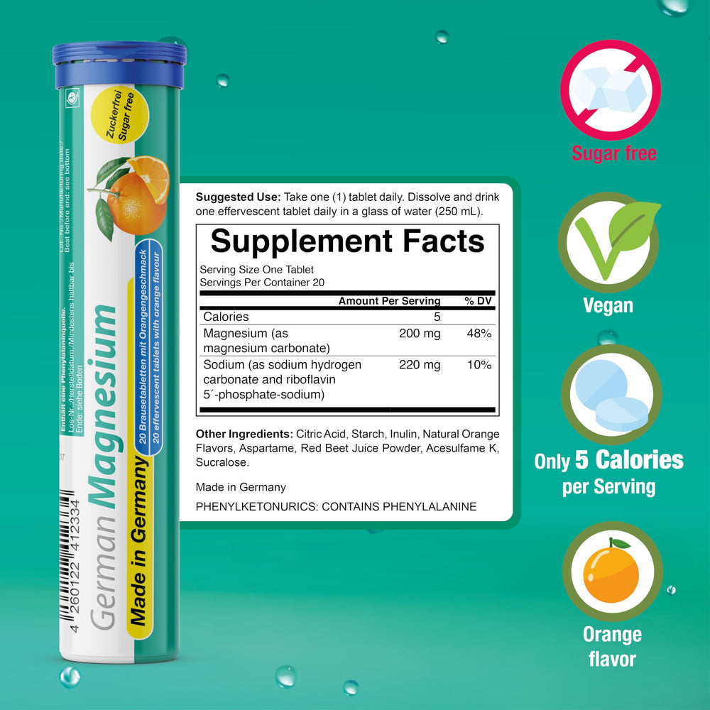 TD German Electrolyte Mix easy-dissolve tablet in water for on-the-go use