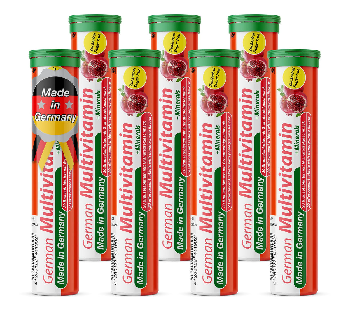 T&D German Multivitamin Minerals Drink bottle with pomegranate flavor for daily energy.