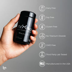 te nrXPRO bottle shows pure, GMO-free ingredients