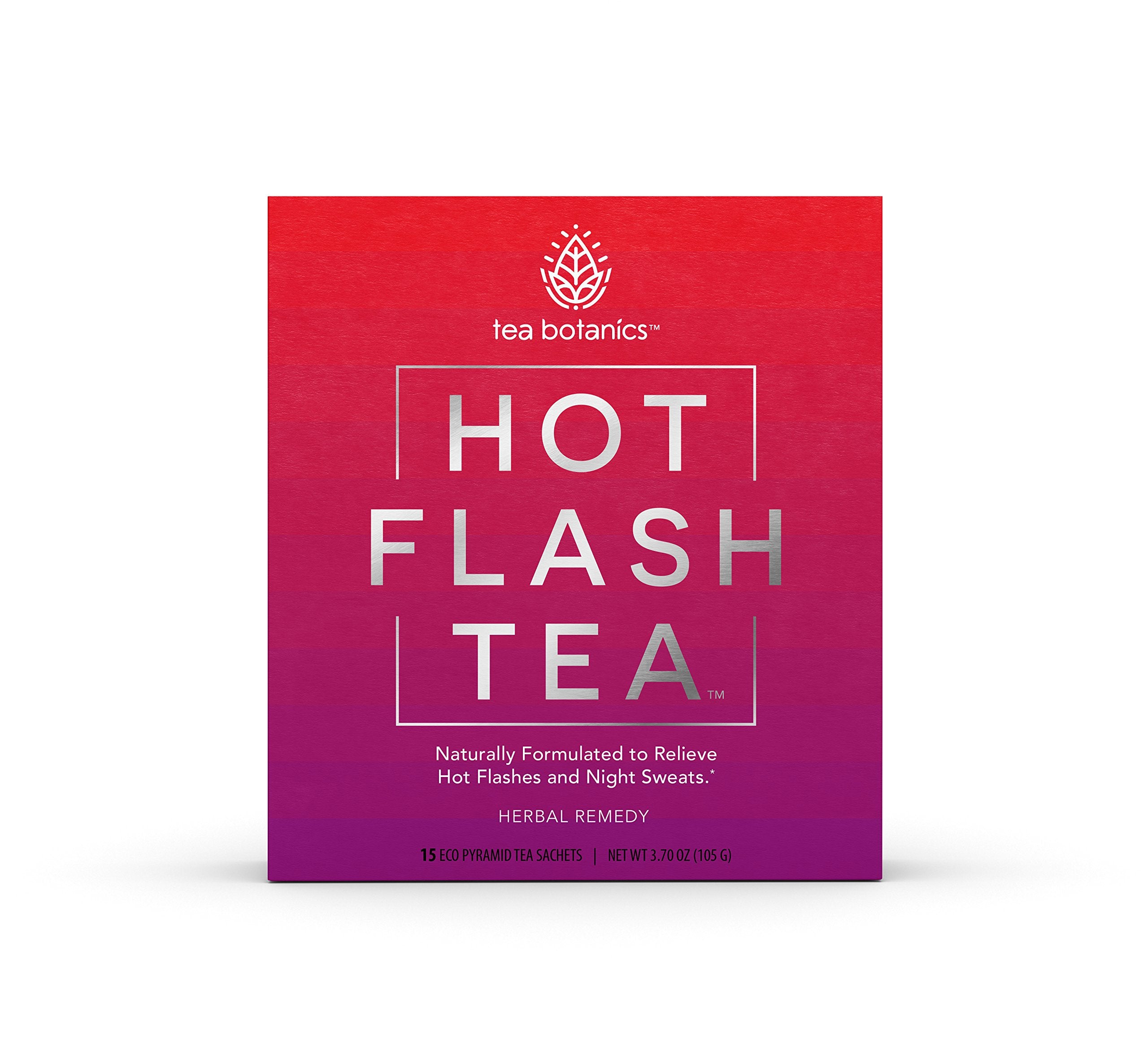 Tea Botanics Hot Flash Tea bottle pour offers non-hormonal daily support.