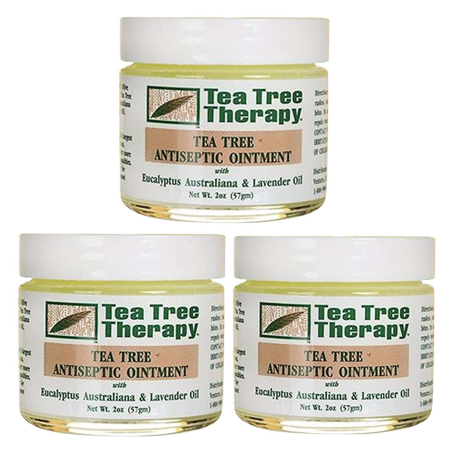 tea tree therapy antiseptic ointment 2 oz tube with packaging on display for everyday skin care.