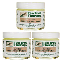tea tree therapy antiseptic ointment 2 oz tube with packaging on display for everyday skin care.