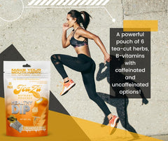 TeaZa Creamsicle Chill energy pouch for caffeine-free daytime moments.