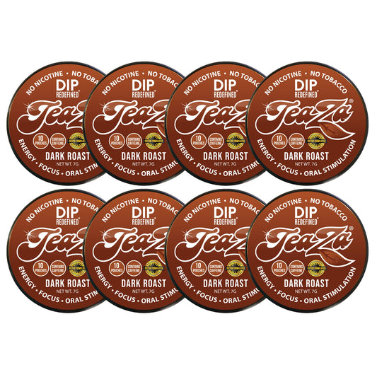 TeaZa Dark Roast Dip Pouch Pack shows bold cayenne flavor for a spicy lip-tingle