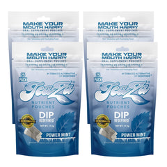 TeaZa Energy Power Mint pack front showcases portable tobacco-free pouches for on-the-go use.
