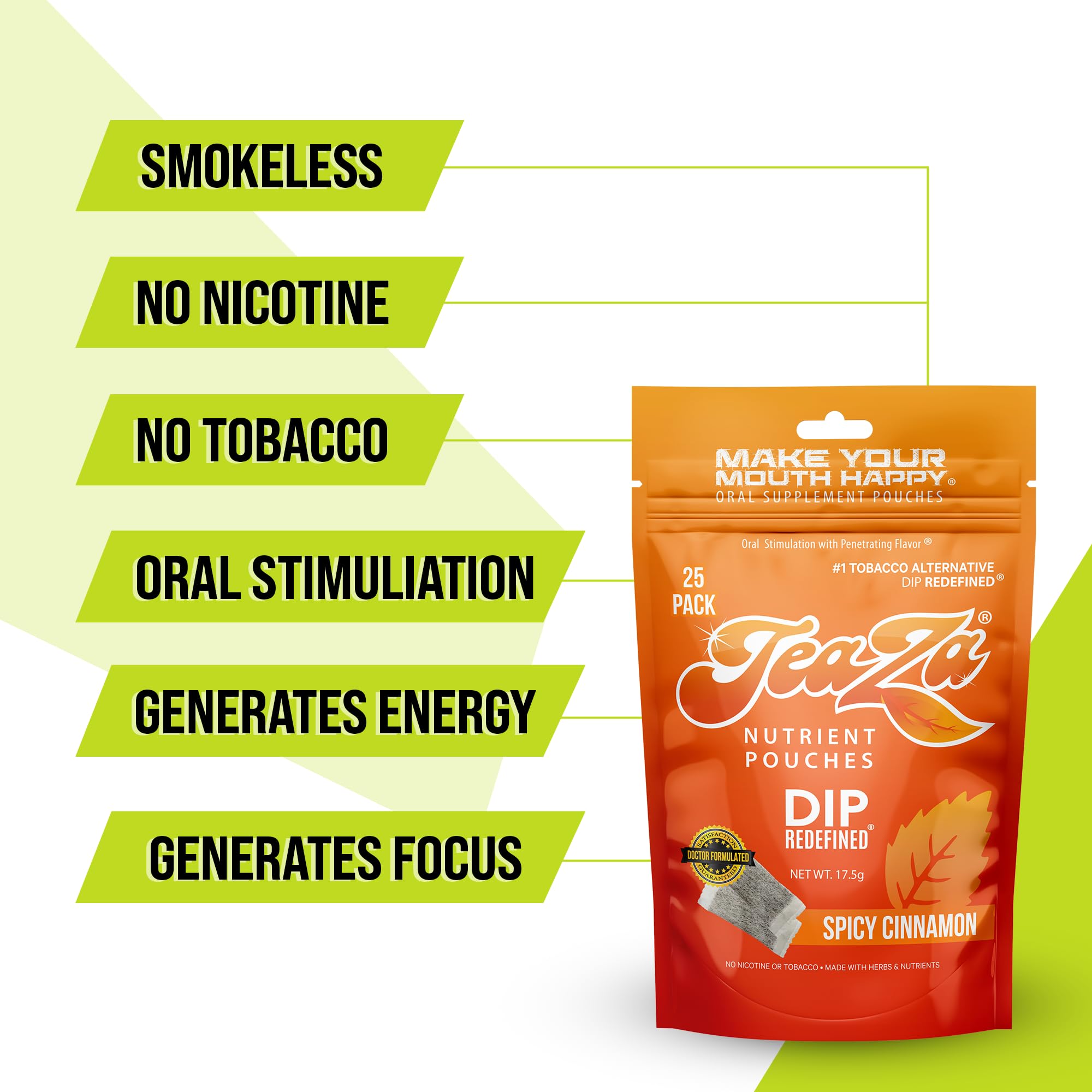 TeaZa flavor variety pack display with multiple pouches
