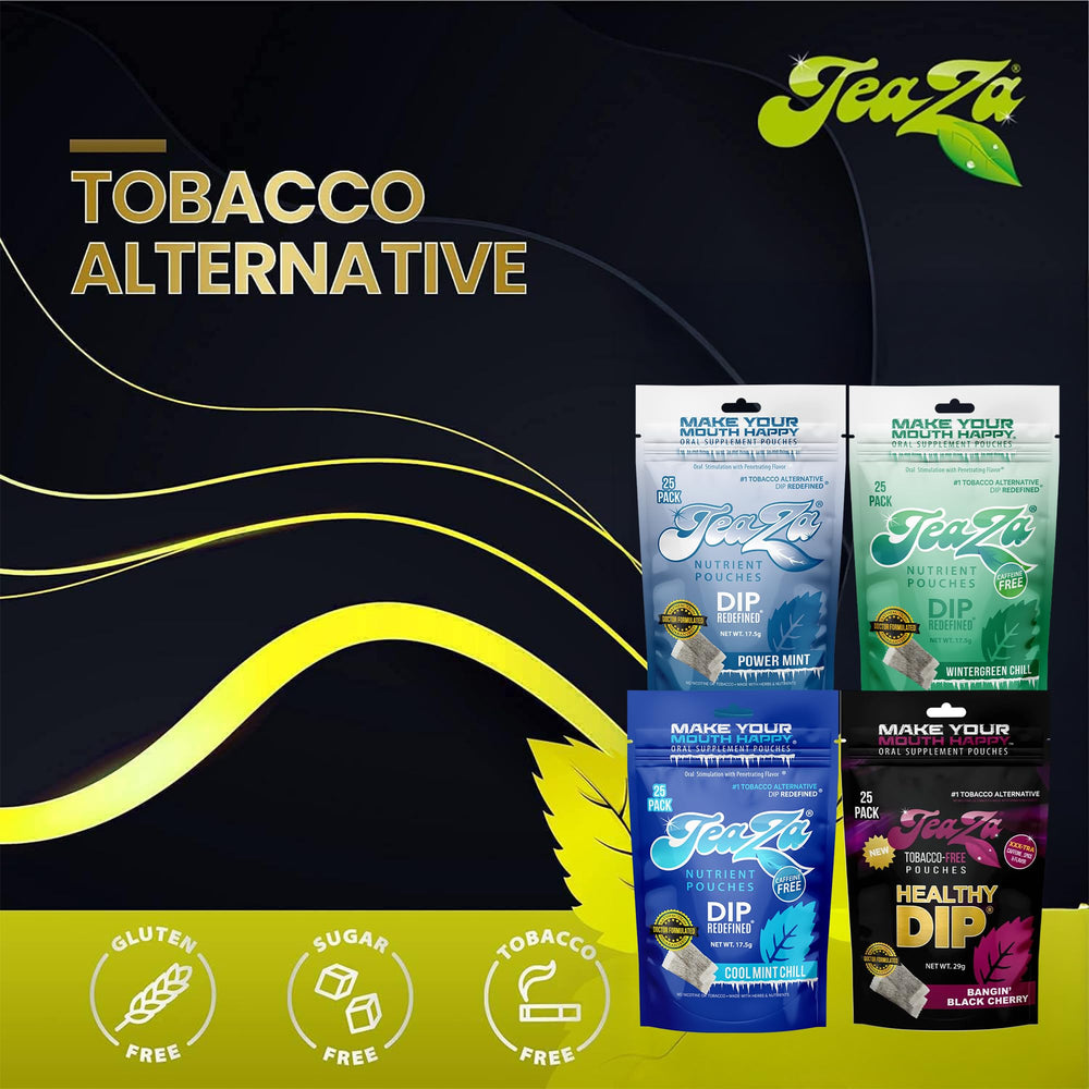 TeaZa Wintergreen Chill visual emphasizing cooling sensation and focus