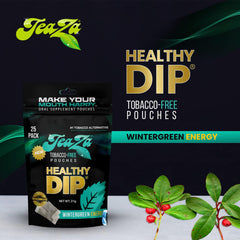 Outdoor setting features TeaZa as a tobacco-free dip alternative.