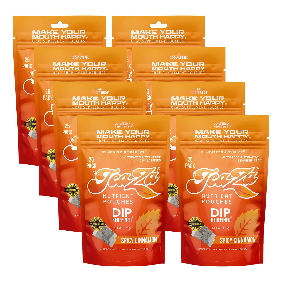 TeaZa spicy cinnamon pouch pack with bold aroma and lasting flavor.