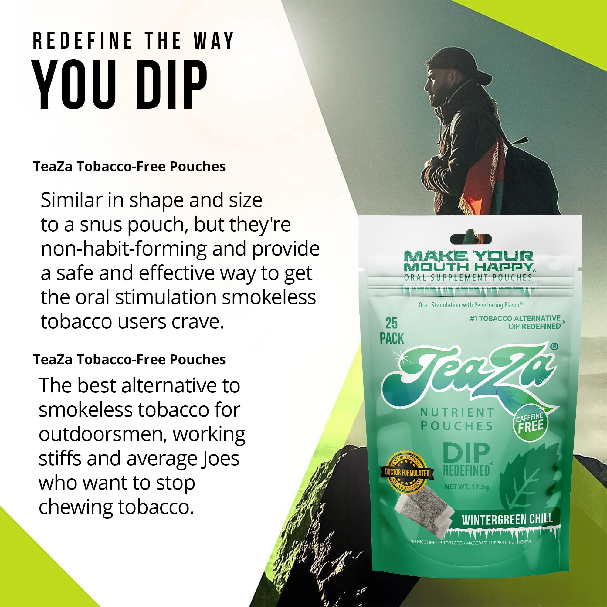 TeaZa Wintergreen Chill breath refresh after use emphasizes clean taste and fresh breath