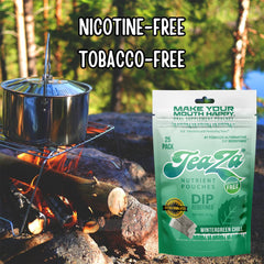 TeaZa Wintergreen Chill label highlights peppermint-based flavor notes and natural aroma