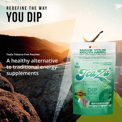 TeaZa Wintergreen Chill pack back with ingredients and allergen-free details