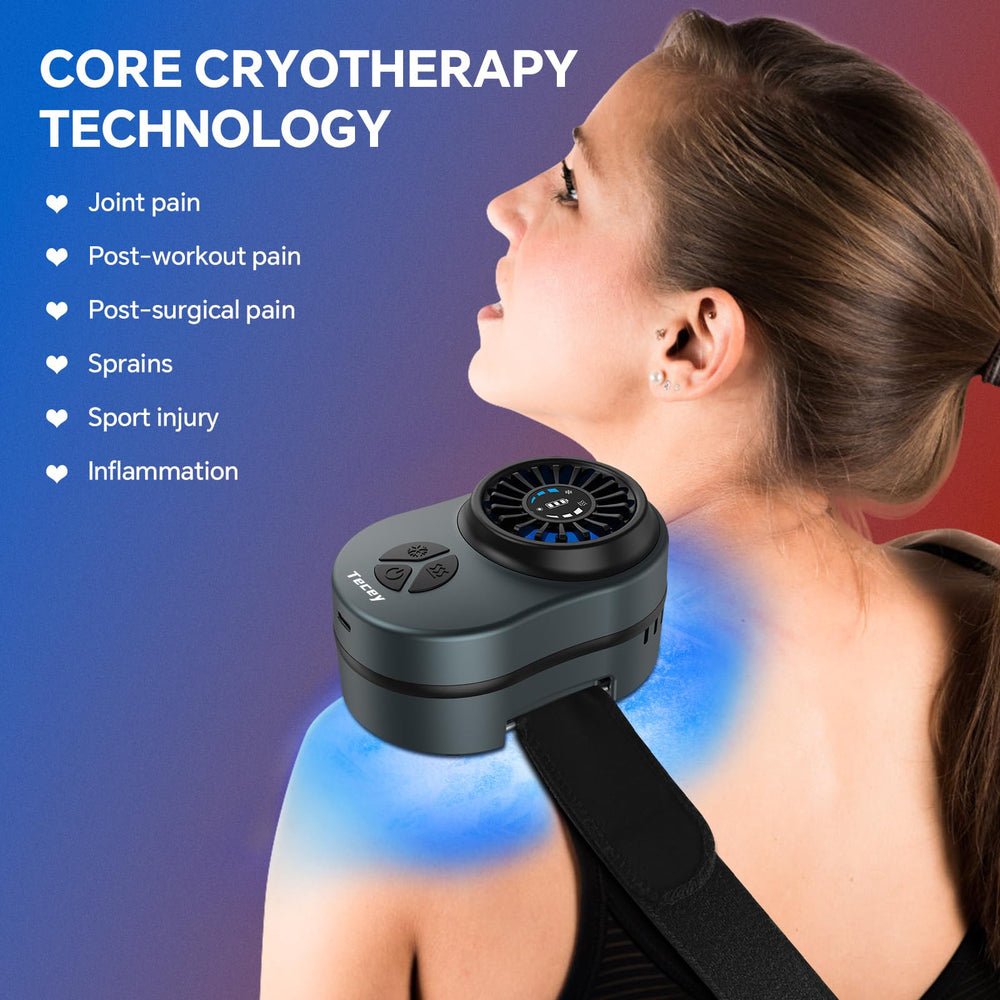 Tecey heat therapy pad close-up demonstrates targeted warmth for muscle comfort.