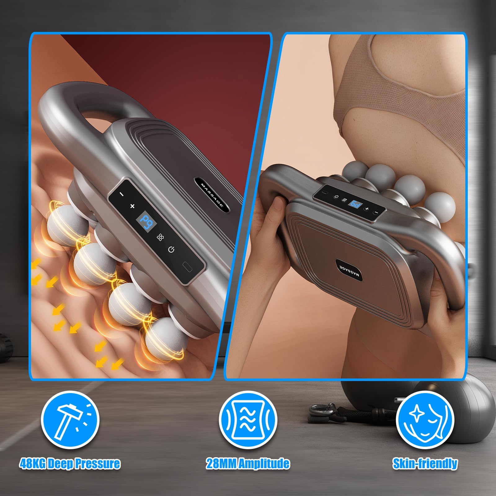 Technohom massage gun with 9 speeds and modes for customization