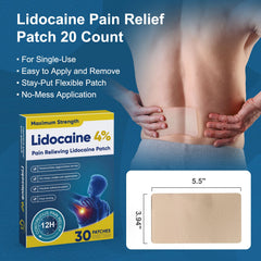 Teemofe lidocaine patch on shoulder area for targeted relief