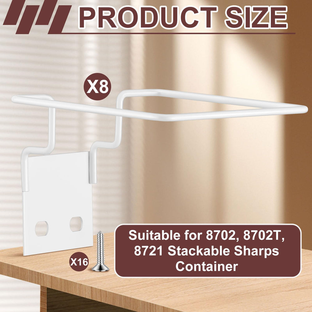 Teenyyou wall mount brackets fit 8702, 8702T, and 8721 sharps containers securely.