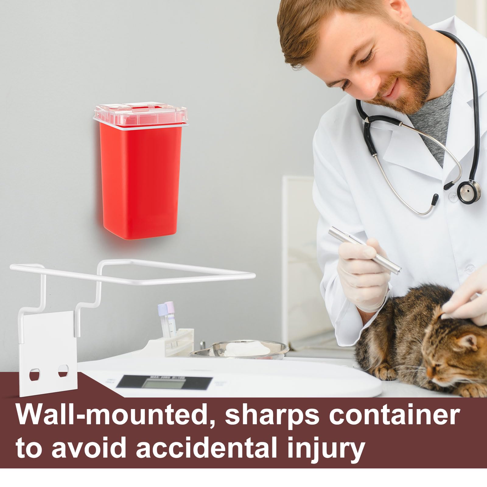 Teenyyou wall-mounted sharps storage demonstrates space-saving solution.